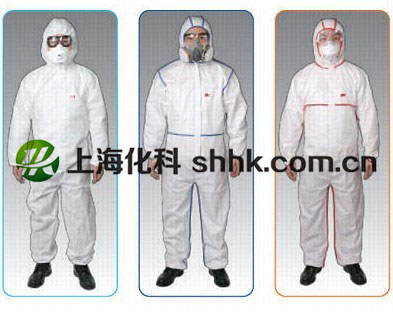 4650A白色帶帽連體防護服XXL|||3M
